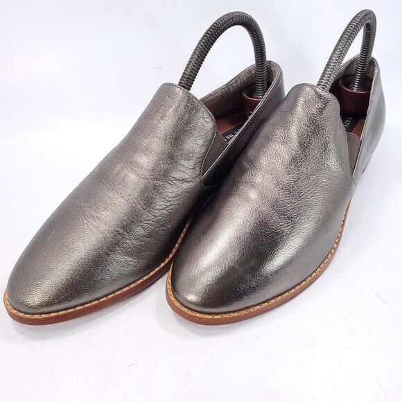 Matt Bernson Casual Slip On Loafer Flat Womens Size 7.5 Silver Brown - Picture 8 of 9